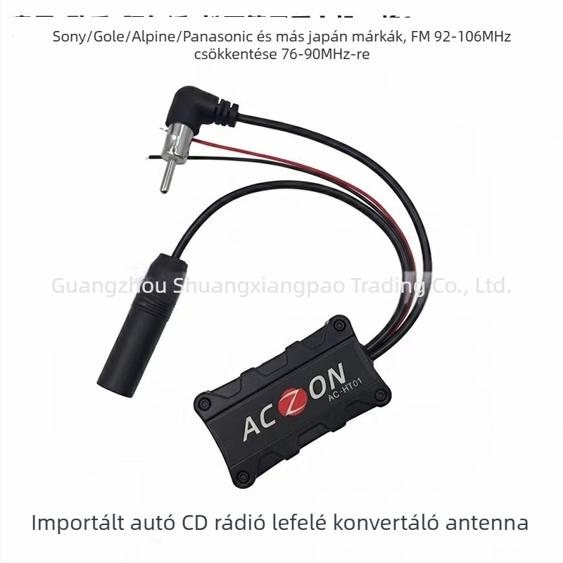 Autóantenna frekvencareduktor Sony/Kenwood/Alpine/JL-T2105 CD lejátszókhoz; 12V plug-in telepítés; univerzális típus; Aczon
