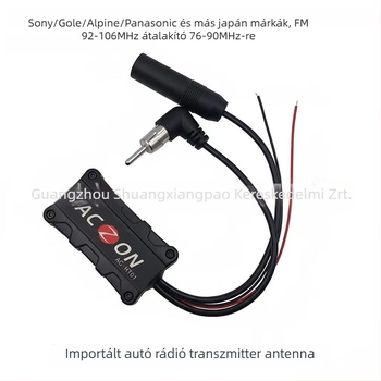 Autórádió antenna frekvencia reduktor Sony/Kenwood/Alpine/Clarion CD lejátszókhoz – bedugható telepítés, 12V, univerzális típus, Aczon