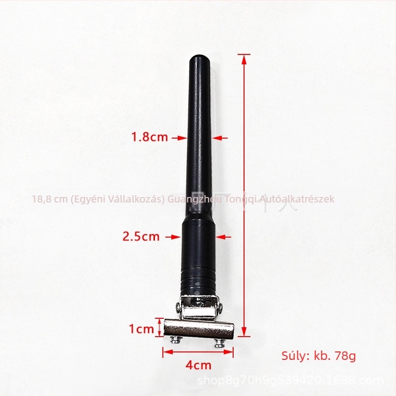 Autó dekoratív antenna anti-sztatikus klipekkel, tető élén történő rögzítés, univerzális modell