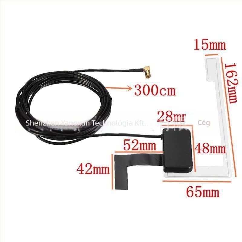 DAB autórádió antenna, patch antenna AM/FM digitális rádióhoz, nagy nyereség, modell YNX-AM-01