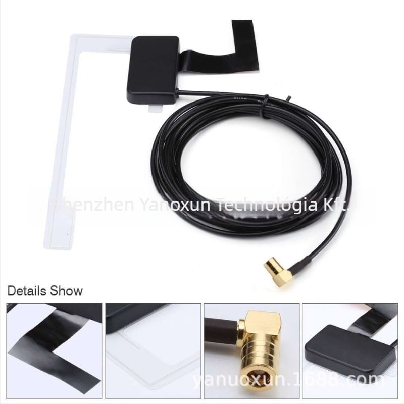 DAB autórádió antenna, patch antenna AM/FM digitális rádióhoz, nagy nyereség, modell YNX-AM-01