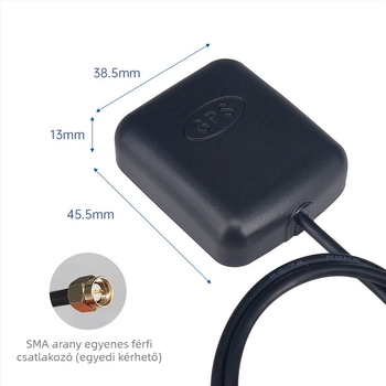 GPS jármű antenna - univerzális kompatibilitás, ragasztó rögzítés, 5V működés, minden autómodellhez