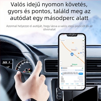 GPS autólokátor, G03 modell, ABS+PC ház, GPS pontosság ≤10 m, riasztások: áramszünet, kerítés, gyorshajtás, akkumulátor élettartam 6 óra.