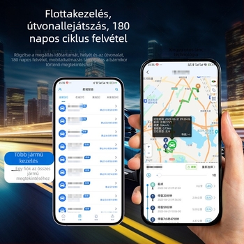 GPS autólokátor, G03 modell, ABS+PC ház, GPS pontosság ≤10 m, riasztások: áramszünet, kerítés, gyorshajtás, akkumulátor élettartam 6 óra.