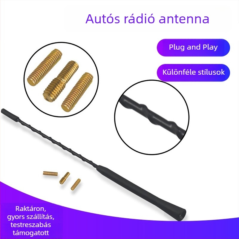 Autórádió antenna, magas frekvenciájú jel erősítés, fémes módosítás, hosszabbító kábel