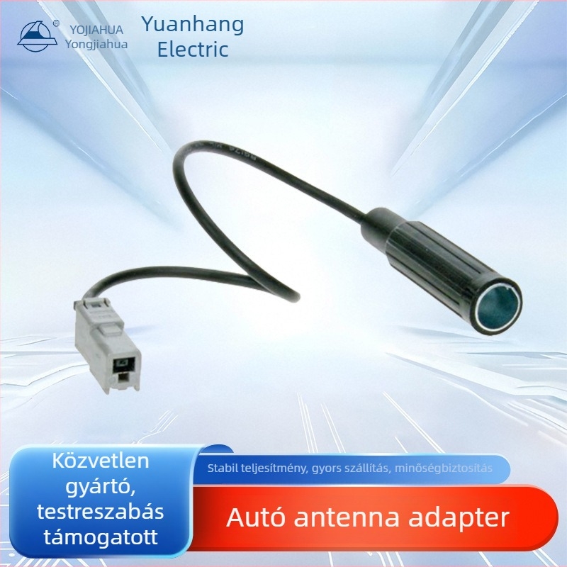 Autórádió antenna DIN dugasz adapter kábel, OEM dugasz adapter, kompatibil hosszabbító kábel, raktáron