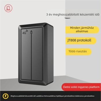 4G autó GPS-követő, vezeték nélküli lopás elleni védelem, erős mágnes, hosszú készenléti idő, telepítés nélkül