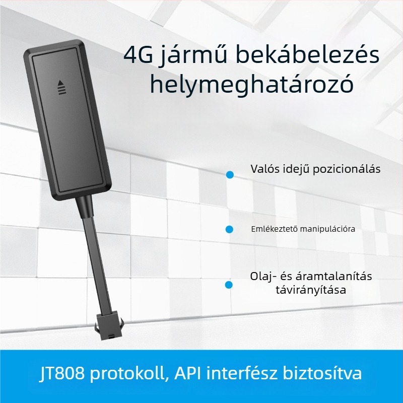 4G vezetékes GPS nyomkövető járművekhez Beidou pozicionálással, védelem a lopás ellen