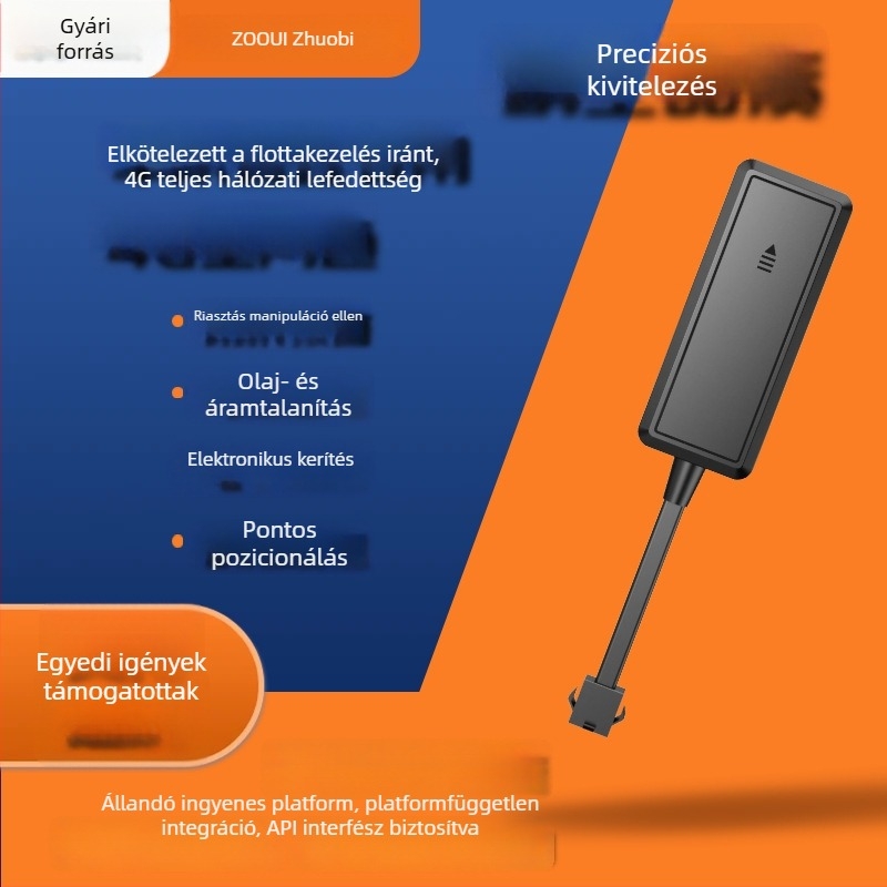 4G vezetékes GPS nyomkövető járművekhez Beidou pozicionálással, védelem a lopás ellen
