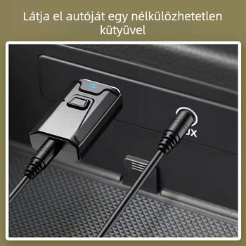 Autós Bluetooth audió adó-vevő adapter T7-4, USB interfész, Bluetooth 5.0, Plug-and-Play, külső tápegység, hatótávolság 10 m