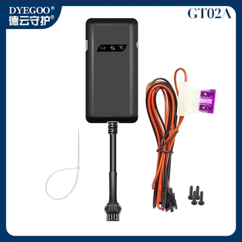 GT02A GPS nyomkövető beépített kettős antenna, GPS pontosság 10 m, 9-36V DC tápegység, Baidu és Google térképek
