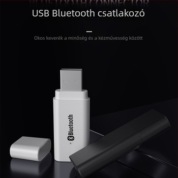 Autóhifi Bluetooth vevő USB/3.5mm interfésszel és hands-free hívásokkal, Bluetooth 5.0, Plug and Play, 10 m hatótáv