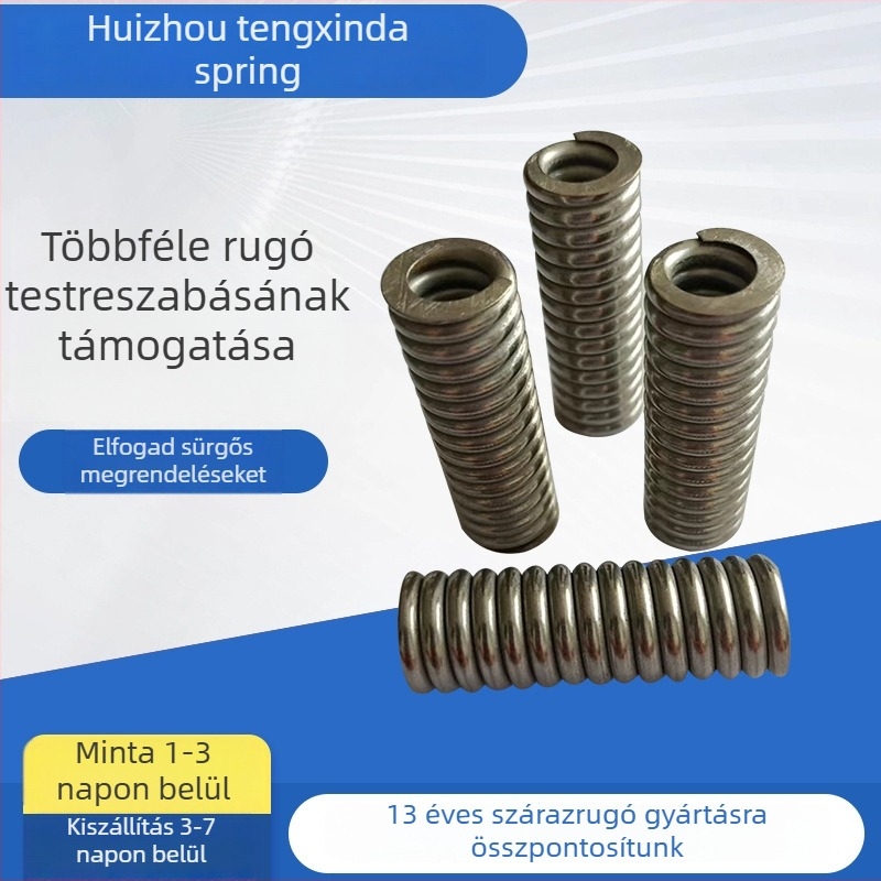 Kétvégű rozsdamentes acél autóantenna rugó, polírozott (Márka: Tengxinda; Cél: többféle felhasználás; Működés módja: kompresszió; Alkalmazási kör: konzultáció; Szabvány száma: konzultáció)