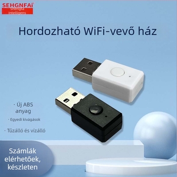 Hordozható WiFi-vevő burkolat, ABS, USB autó Bluetooth-átvivő és FM-adó