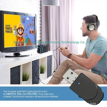 USB Bluetooth 5.0 audió adó-vevő, 2 az 1-ben Switchhez, PC-hez, TV-hez és az autóhoz – KN330, Plug & Play, USB audio interfész, 10 m hatótáv