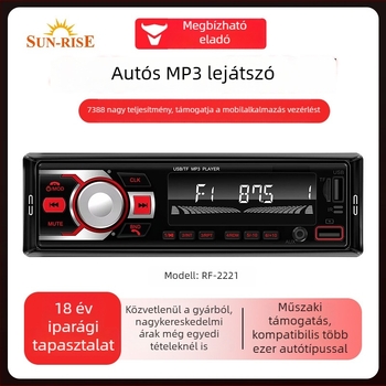 Autós Bluetooth MP3 lejátszó FM rádióval, kártya- és USB-nyílásokkal, központi vezérlő erősítő, vezeték nélküli többfunkciós