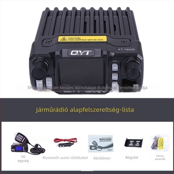 Quanyitong QYT-KT7900D járműre szerelt kétutas rádió, 25W, 200 csatorna, 10–50 km hatótáv, kijelzővel