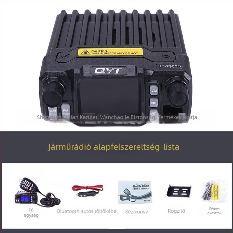 Quanyitong QYT-KT7900D járműre szerelt kétutas rádió, 25W, 200 csatorna, 10–50 km hatótáv, kijelzővel