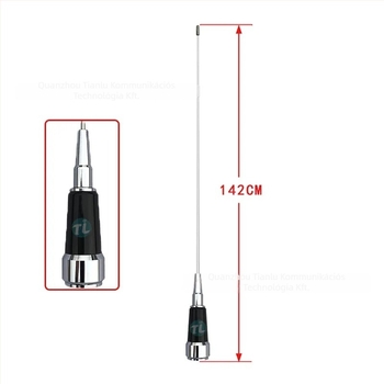 MC101 Járműbe szerelhető VHF antenna 136-174 MHz, rozsdamentes acél rúd, szívófejes rögzítés