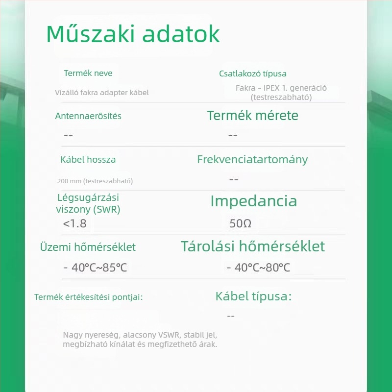 Ipex–Fakra adapter kábel SMB férfi–női RF-kábel GPS autóantenna, vízálló csatlakozás
