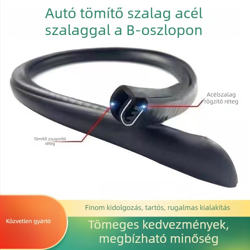 Y-formájú EPDM gumitömítés B-oszlophoz autóhoz (SUV és szedán) – hangszigetelő és porvédő