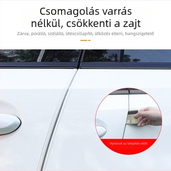 Autó ajtó élvédő ütközésgátló • PVC • Modell: A14 • Univerzális típus