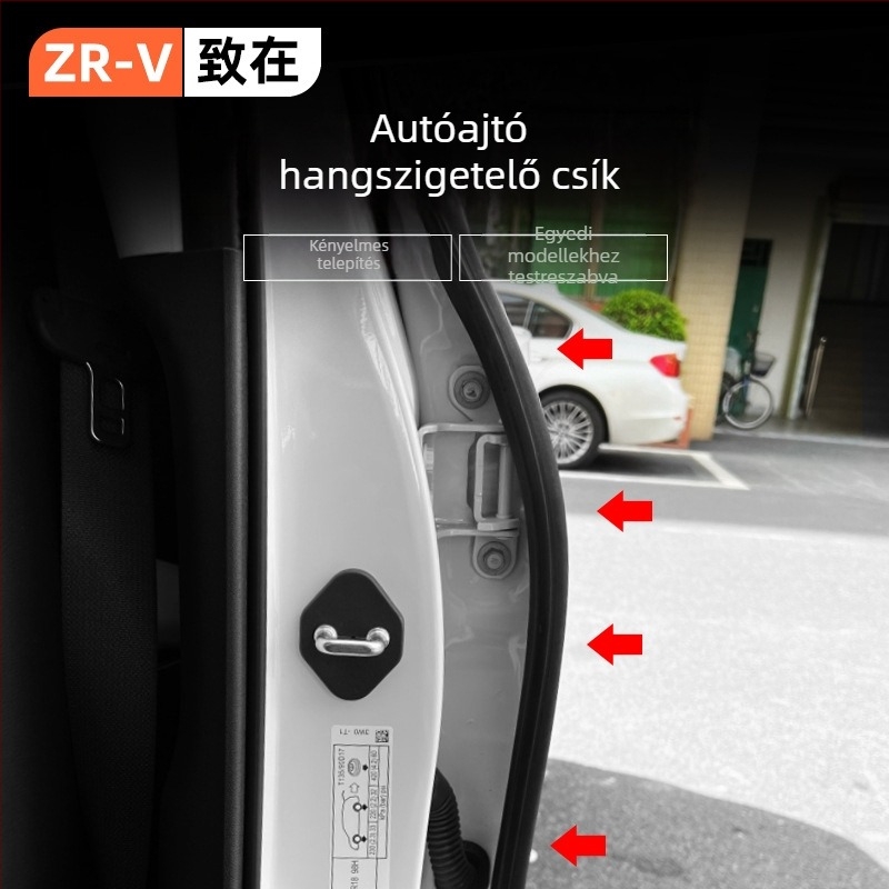 HRV/ZRV ajtóhézag tömítő szalag – gumírozott hangszigetelő tömítés autóhoz, 74 cm