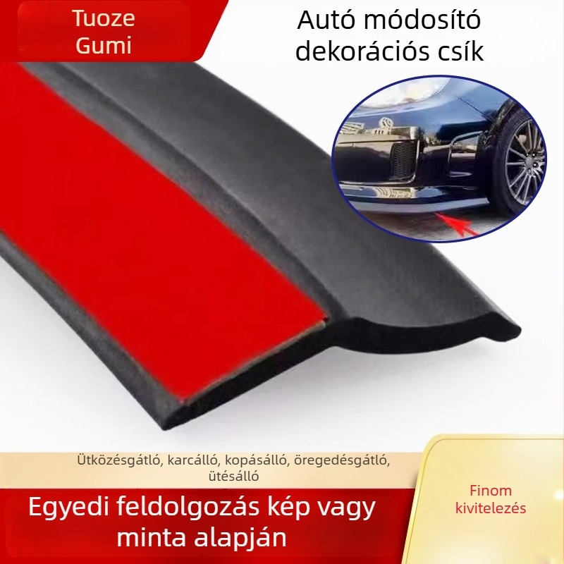 Autó első lökhárító tömítés és oldalsó szoknya védő — gumírozott önhúzós ragasztós szalag a lökhárítóra és sárvédőre