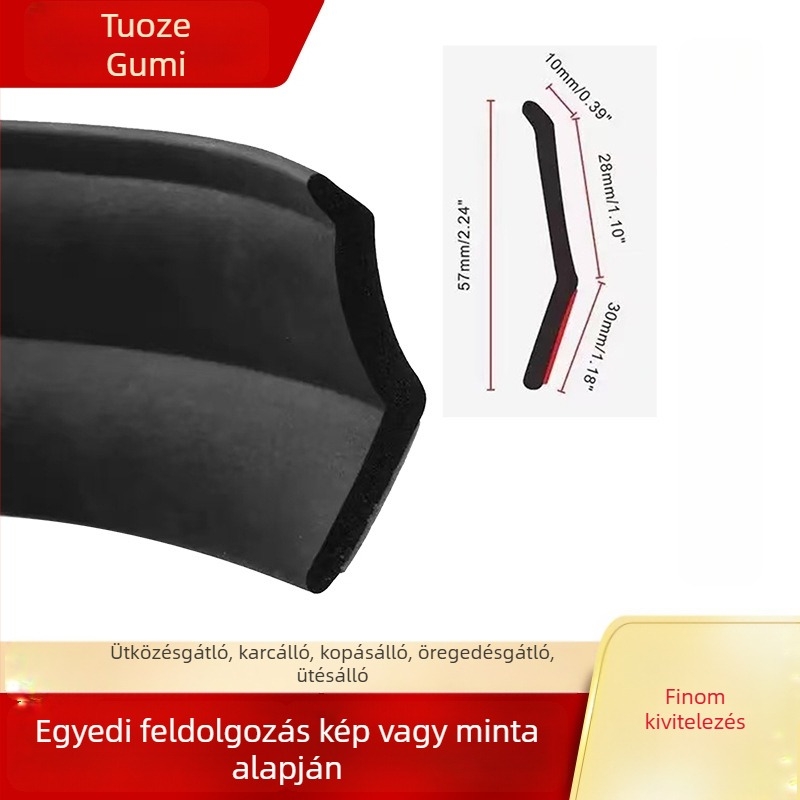 Autó első lökhárító tömítés és oldalsó szoknya védő — gumírozott önhúzós ragasztós szalag a lökhárítóra és sárvédőre