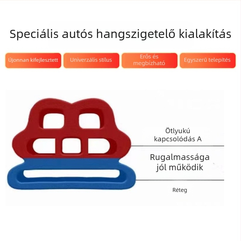 Universális öntapadós gumiból készült autóajtó tömítés – háromrétegű, hatslyukú kialakítás ajtókhoz és ablakokhoz. Márka: Create Victory. Modell: Car door strip