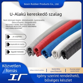 U-alakú keretű autózáró szalag, kopásálló, karcolásálló, öntapadós PVC élvédő — Kexin rubber products