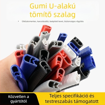 U-alakú keretű autózáró szalag, kopásálló, karcolásálló, öntapadós PVC élvédő — Kexin rubber products