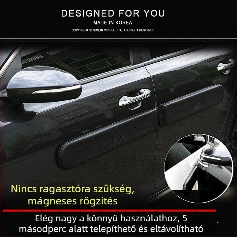 Autóajtó dekoratív védőcsík, mágneses, ragasztó nélküli, ütközés- és karcolásvédő