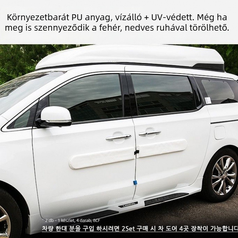 Autóajtó dekoratív védőcsík, mágneses, ragasztó nélküli, ütközés- és karcolásvédő