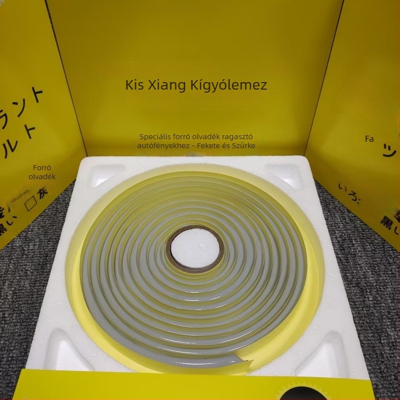 Autóipari tömítő szalag, kis hot-melt snake glue; vastagság 9.5; gumiból készült; lámpákhoz, ajtópanelekhez, vízálló