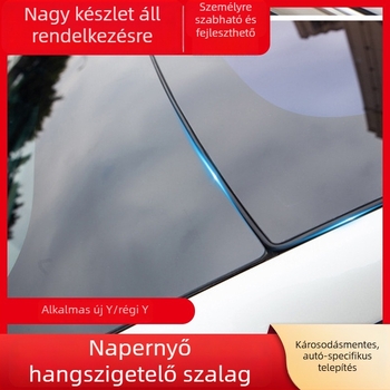 Tesla Model Y panorámatető tömítés – 5,0 mm gumi, hangszigetelő belső ajtócsík, modell 004
