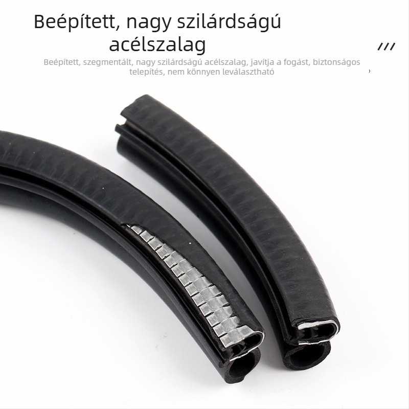 Autóajtó tömítés, kompozit acélhuzalos gumitömítés acélbetéttel, csomagtartóhoz – védelem a szél és az ütközés ellen