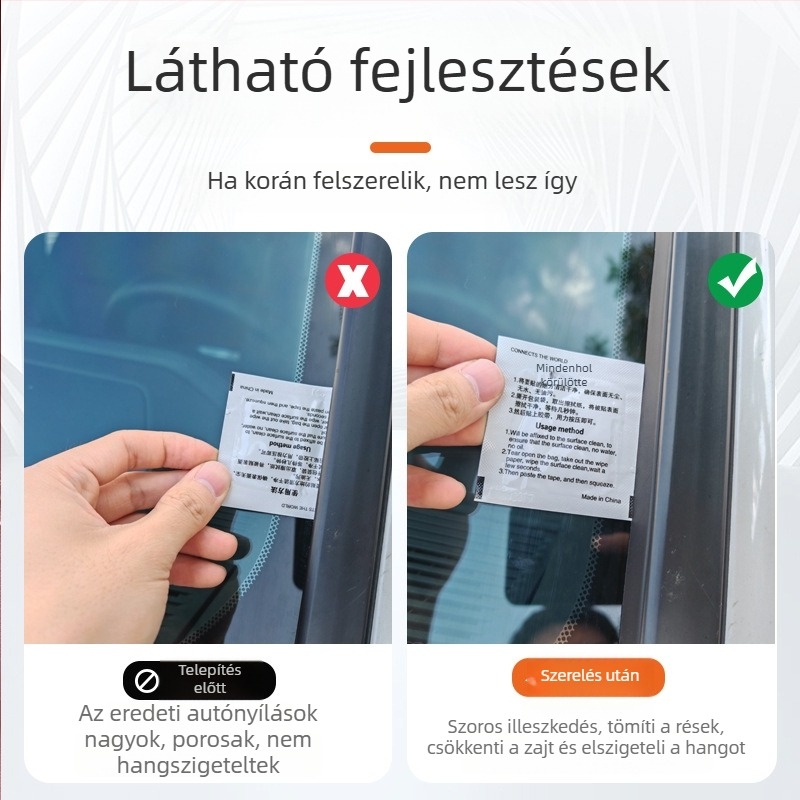 Gumi tömítőszalag Toyota Prado LC250 A-oszlophoz, hangszigetelés a szélvédőnél