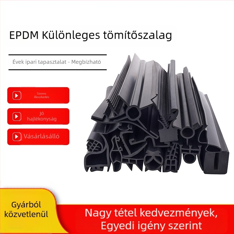 EPDM tömítőszalag hőhidas alumínium ablakokhoz – hang- és porálló üvegprofil, egyedi gyártású