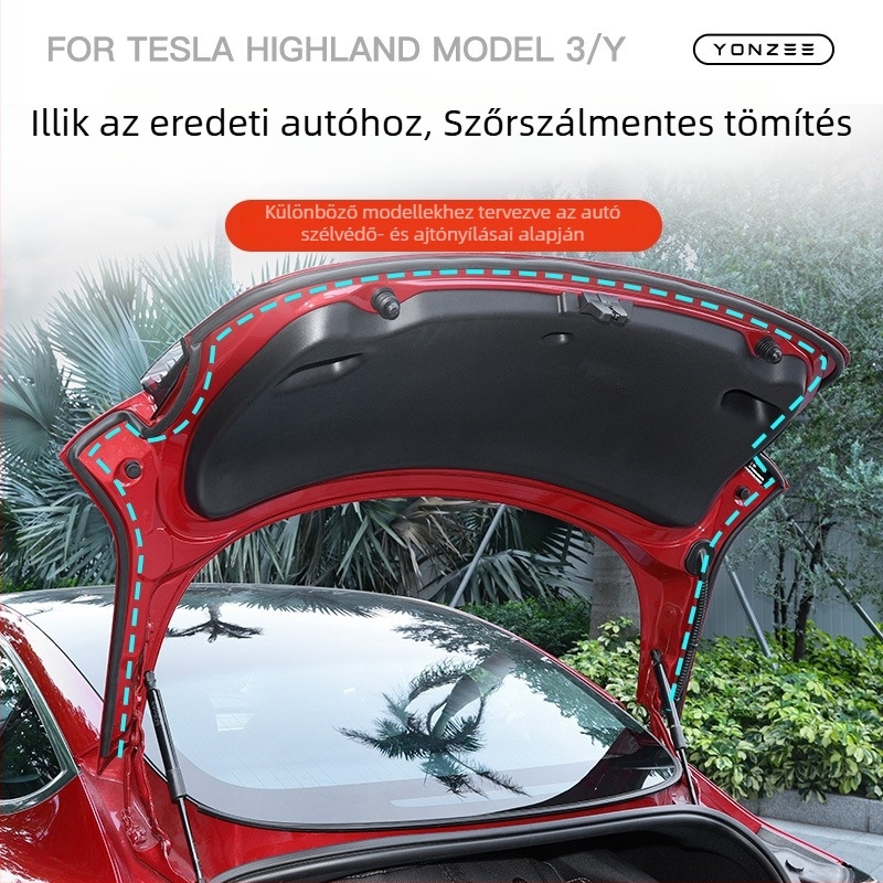 Autóra szóló tömítés – gumi tömítés a Tesla B-oszlophoz Model Y/3 és az ajtókerethez, Tesla speciális tömítés, Platinum márka