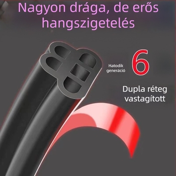 Kétoldalas ötlyukas autóajtó-szigetelés – öntapadós habszalag zajcsökkentéshez, porvéd és vízálló ajtóvarrás (univerzális kompatibilitás)