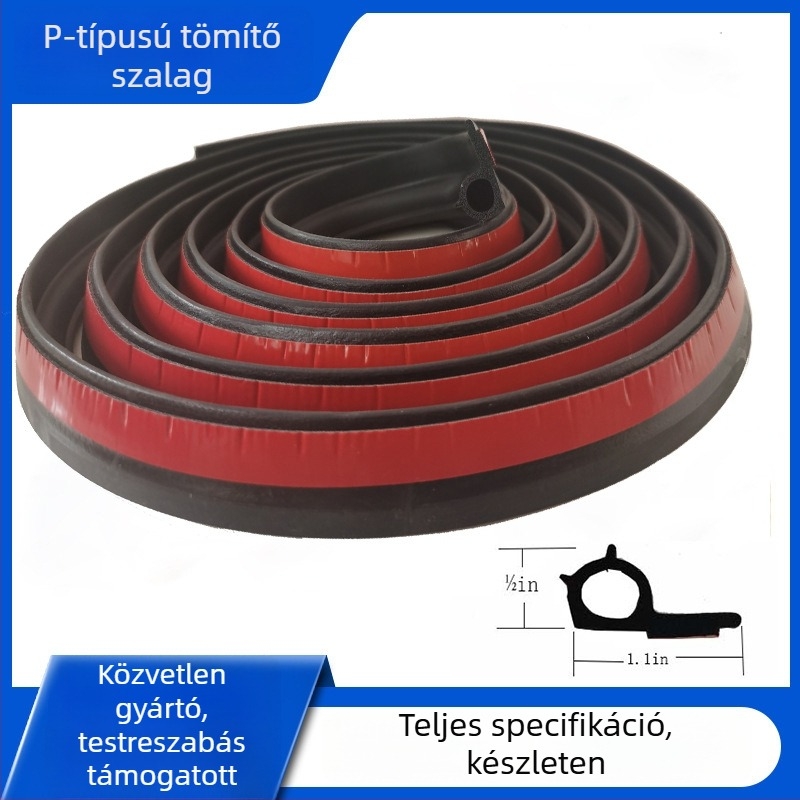 Wohua P-28*12mm autóhabos tömítő szalag, P-típus, 2,2 mm vastagság, hátsó csomagtartóhoz