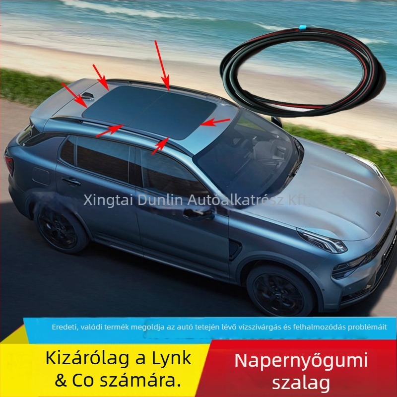 Gumi tömítőcsík Lynk & Co napfénytetőhöz, modell 01, 10 mm vastagság