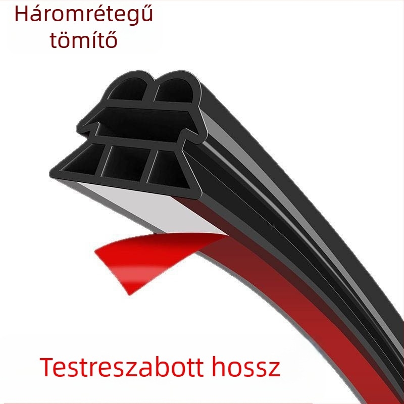 Tengkang autó tömítő szalag – háromrétegben vastagított gumis tömítő, univerzális autóhoz, hangszigetelés és zajcsökkentés