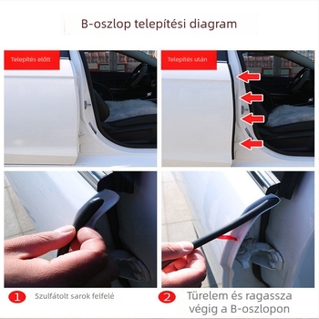Autó ajtó tömítőszalag, szivacsanyagból, általános illeszkedés, zajcsökkentés és szélvédelmi védelem
