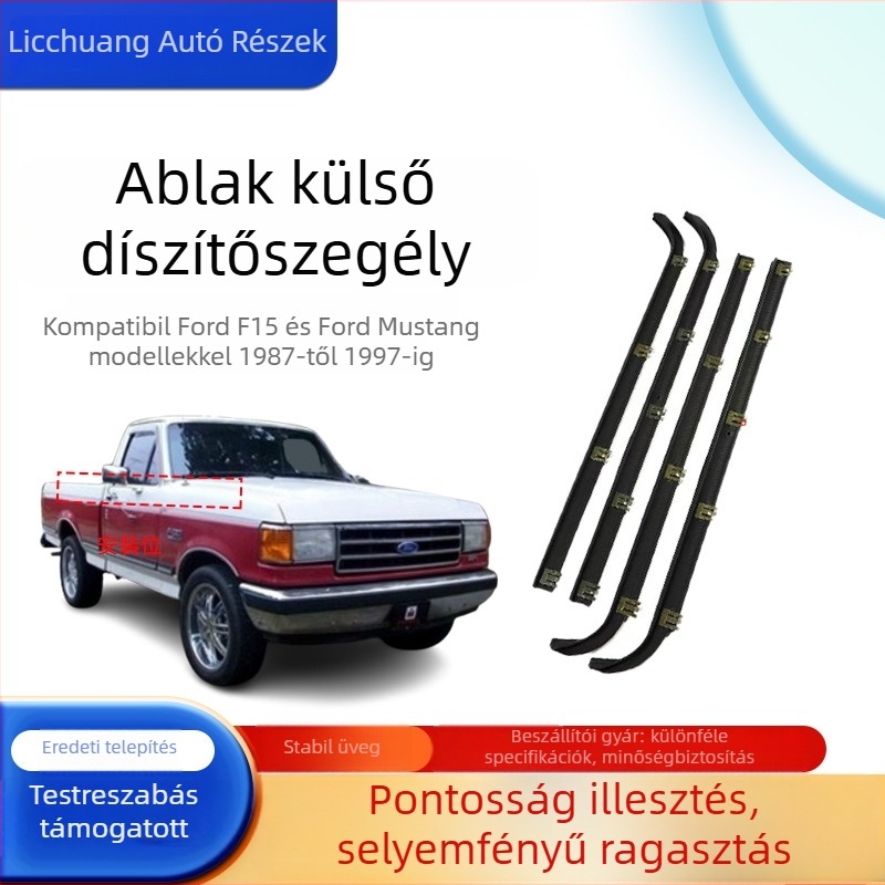 Autóablak tömítő szalag szilikonból, Ford Mustang/F-150, 1987–1997
