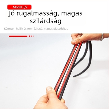 Tesla Model 3/Y ajtó- és ablakcsíkok, gumi, 5.5 mm, az egész autó zajszigeteléséhez és vízálló tömítéshez