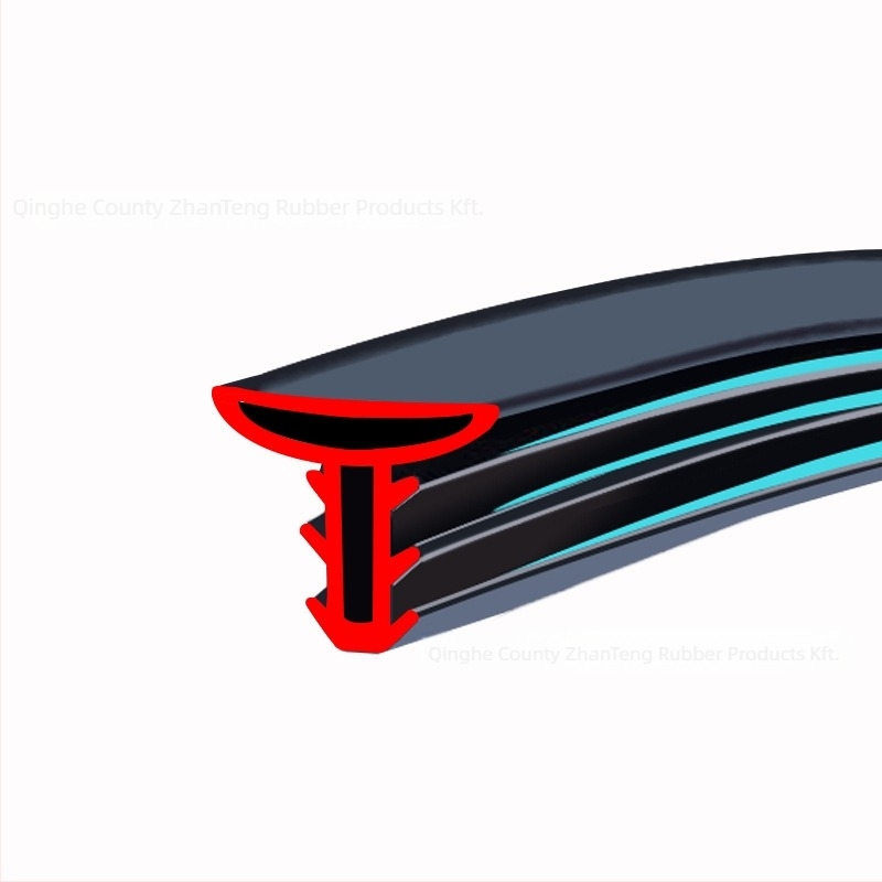 Gumi tömítőcsík az autó középső konzoljához – zajcsökkentő tömítés a szélvédő réséhez, modell Car Center Console Sealing Strip, vastagság 1