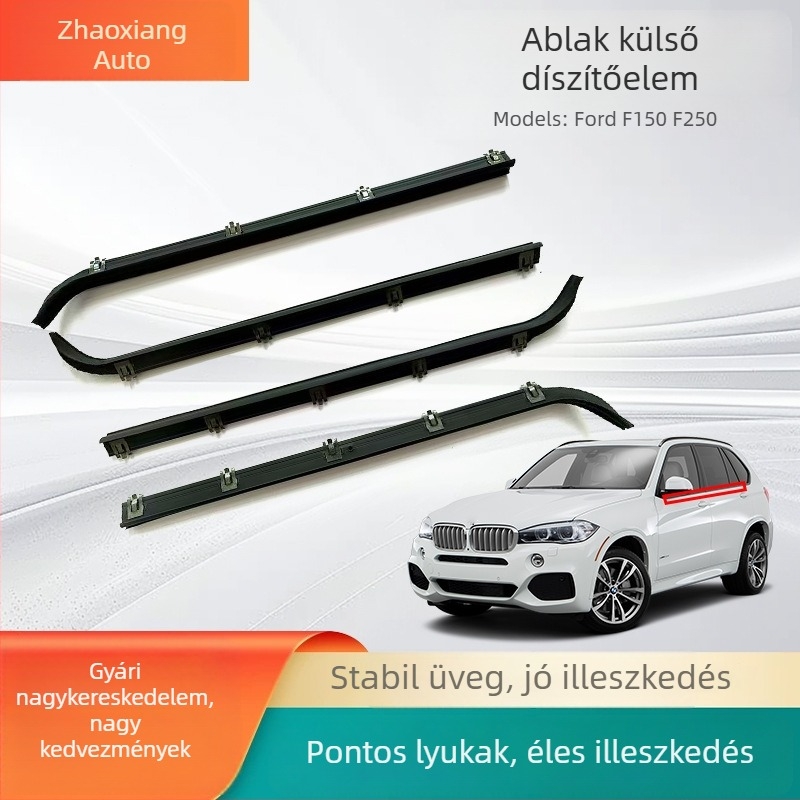 Autóablak- és ajtószigetelés, gumibetétes tömítőcsík Ford F-150/F-250 kompatibilis