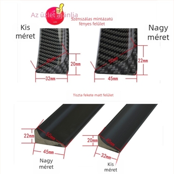 Autó karbonszövet mintázatú hátsó spoiler, öntapadós